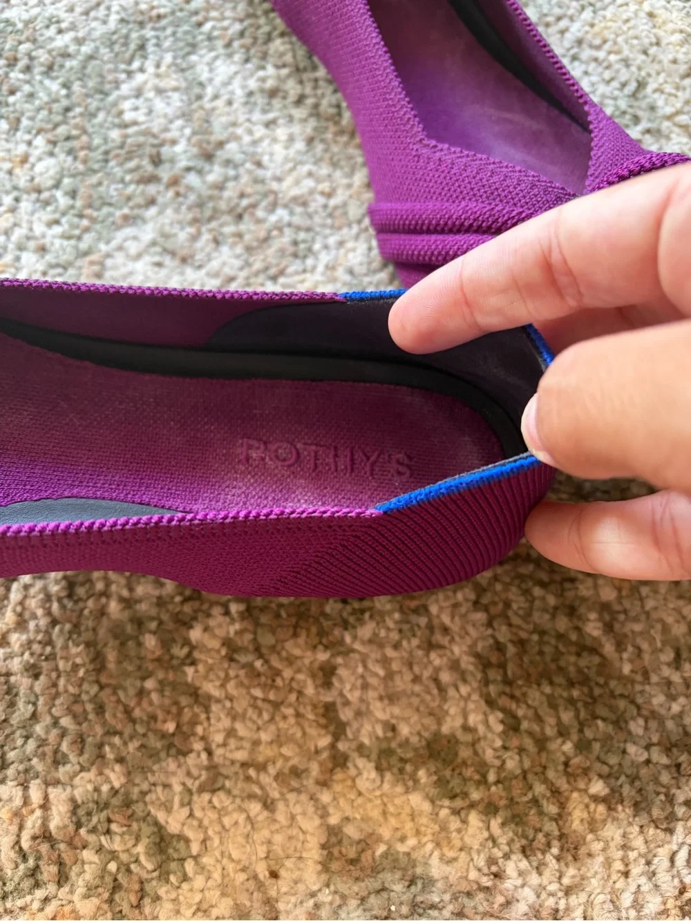 Rothy's Purple Pointed Knot Ballet Flats - Picture 3 of 6